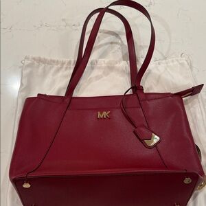 Michael Kors Cherry Red Tote Bag